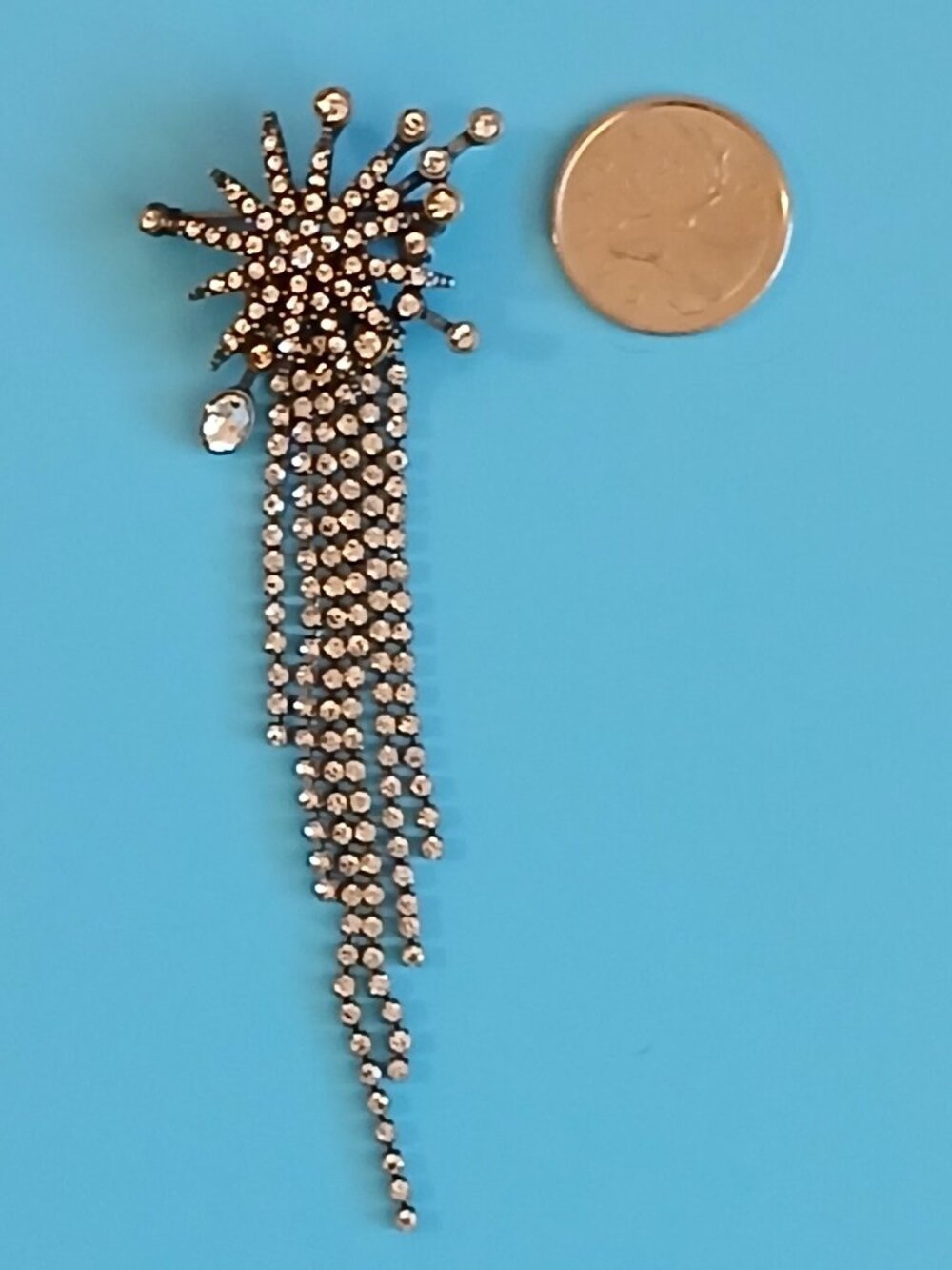 Shooting Star Rhinestone Brooch